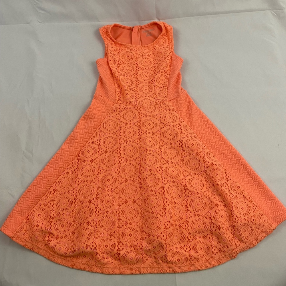 Xhileration Orange Lace and Texture Dress size 6/6X